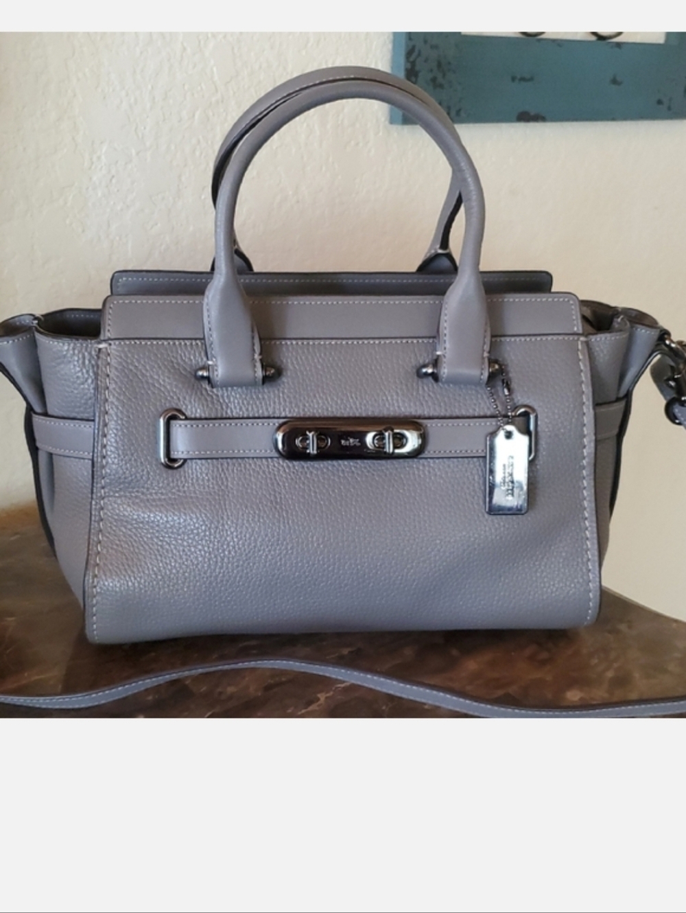Coach Swagger 27 Bag Dark Grey